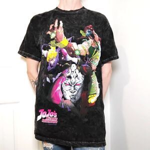 JoJo's Bizarre Adventure Duo Dark Wash T-Shirt Size Small Black
